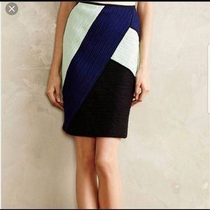 Anthropologie Maeve colorblock bodycon skirt